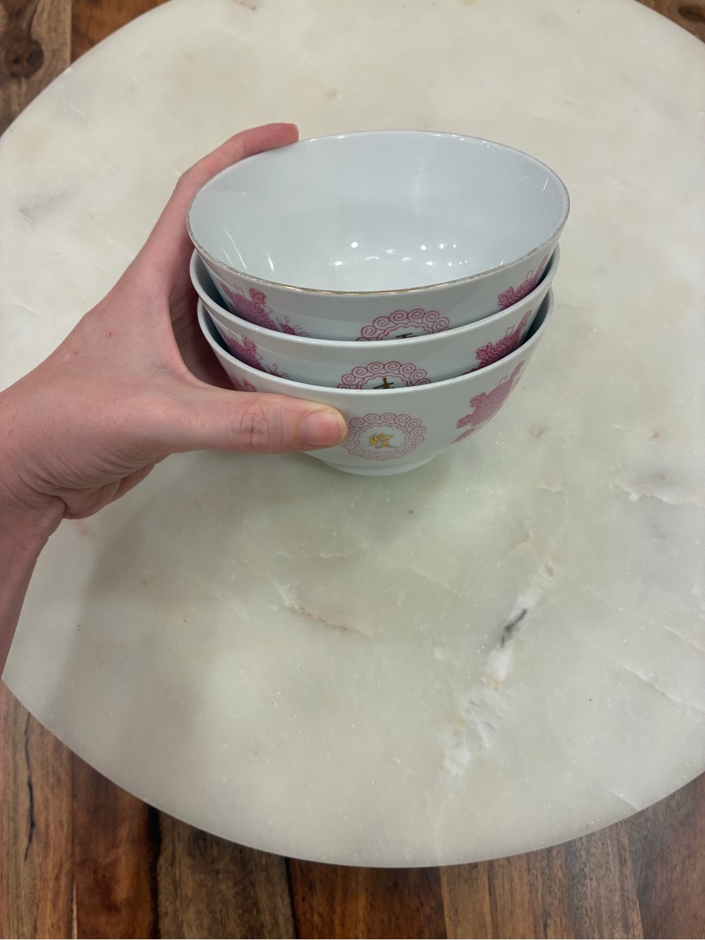 Vintage Liling Chinese Porcelain Bowls - Set of 3 - Picture 3 of 6